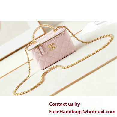 Chanel Lambskin, Resin & Gold-Tone Metal Clutch with Chain Bag AP3820 Light Pink 2025 - Click Image to Close